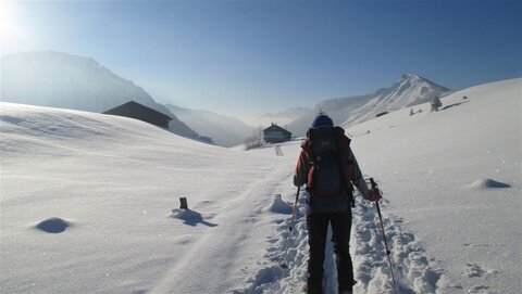 Anmarsch zu unserer Hütte