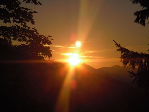 Sonnenuntergang beim Eckersattel