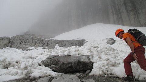 Bissl Schnee am Wiederband