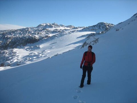 Kurz über den Gletscher