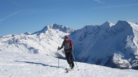 Die letzten Meter - Hochalmspitze im Hintergrund