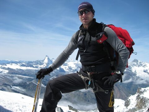 Und am Gipfel - Im Hintergrund das Matterhorn