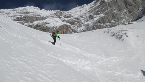 Triebschnee - aber noch im grünen Bereich