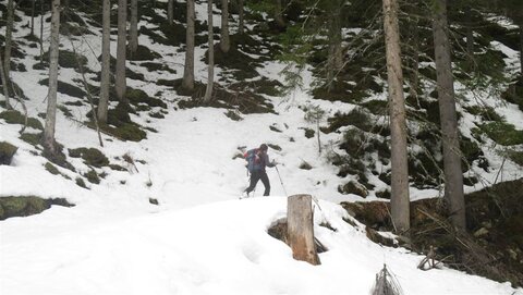 Unten schon wenig Schnee