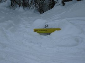 Viel Schnee auf der Hausstrecke