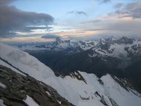 Das Matterhorn - da gab uns das Wetter schon zu denken...