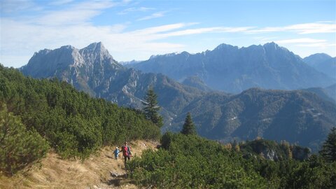 Abstieg - Blick aufs Gesäuse