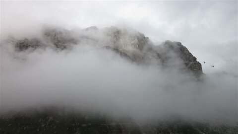 Lagazuoi im Nebel