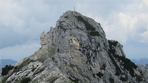 Gipfelaufbau im Rückblick