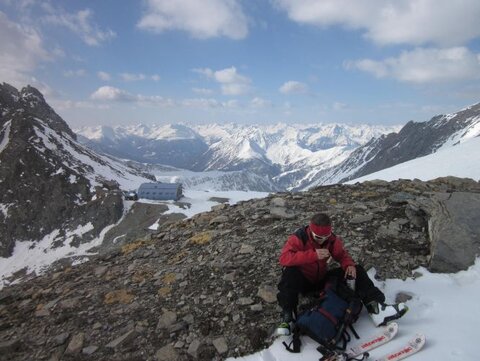 Kurze Pause oberhalb der Stüdlhütte