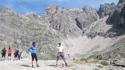 Bei der Karlsbader Hütte darf der Urs mal spielen