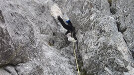 3. Seillänge - noch im Kamin 3. Seillänge - noch im Kamin