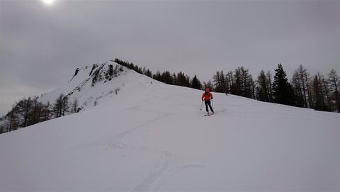 Hier schon Pulver - auch weiter bis ins Ackersbachtal