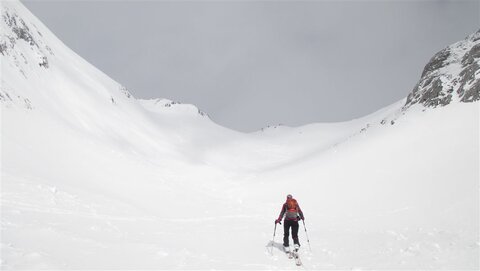 Kurz vor der Scharte ein bisschen Sonne