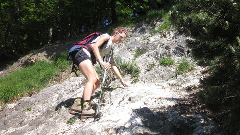 Kienbergsteig Schlüsselstelle ;)