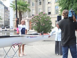 Die Frau des Bundespräsidenten tauft unser Boot!