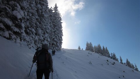 Kurz vor der Piste