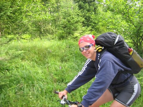 Anfahrt mit dem Bike - Smöd natürlich dabei!