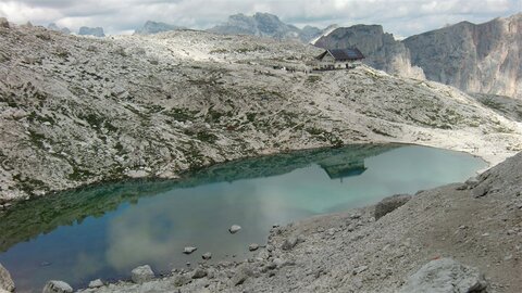 Pisciadu See und Hütte