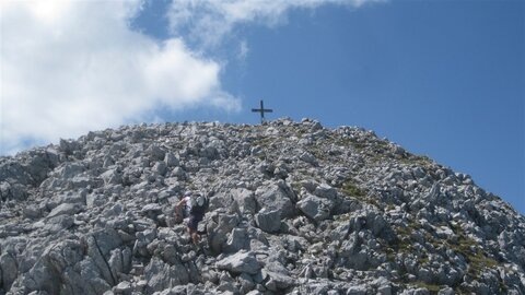 Die letzten Meter zum Grünwandkopf