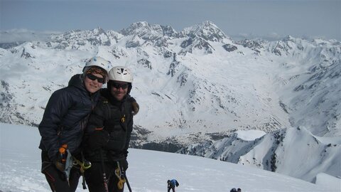 The Reindls mit Ortler und Königsspitze