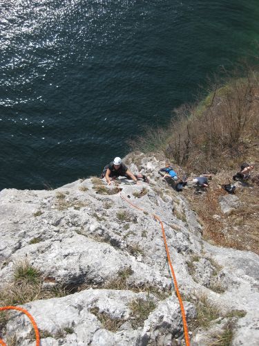 1. Seillänge im Nachstieg