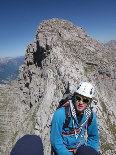 Abseilen vor dem Mitterhorn